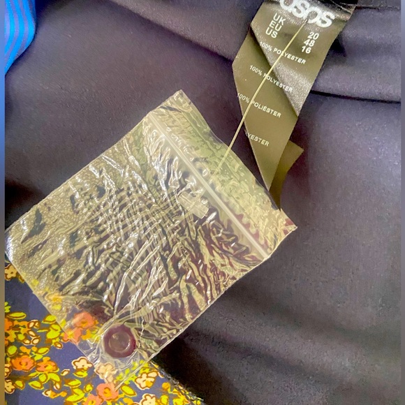 Asos Curve short sleeve button down shirt dress mixed cherry blossom print 16 - Picture 12 of 12